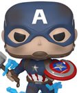 Avengers: Endgame POP! Movies Figure in vinile Captain America con scudo rotto e Mjölnir 9 cm Funko