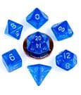 FanRoll Set di Dadi Mini Stardust Blue con Numeri Argento (7)