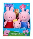 Peppa Pig Peluche 3 Pezzi - Peppa, George e Evie - Character Options