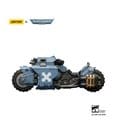 Warhammer 40,000 Action Figure Raider-pattern Combat Bike Space Wolves con Bolt Rifle Gemelli 22 cm Joy Toy