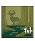 Studio Ghibli Asciugamano Mini Principessa Mononoke L'Ombra del Dio Cervo 25x25 cm Marushin
