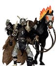 Spawn Bloodaxe con Cavallo – Action Figure (Spawn: The Dark Ages) – McFarlane Toys 30° Anniversario Gold Label 18 cm
