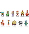 SpongeBob Squarepants 3D PVC Clip per Borse Serie 6 Display (24) - Monogram Int.