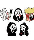 Set di 6 Spille in Smalto Scream di Youtooz, 3 cm