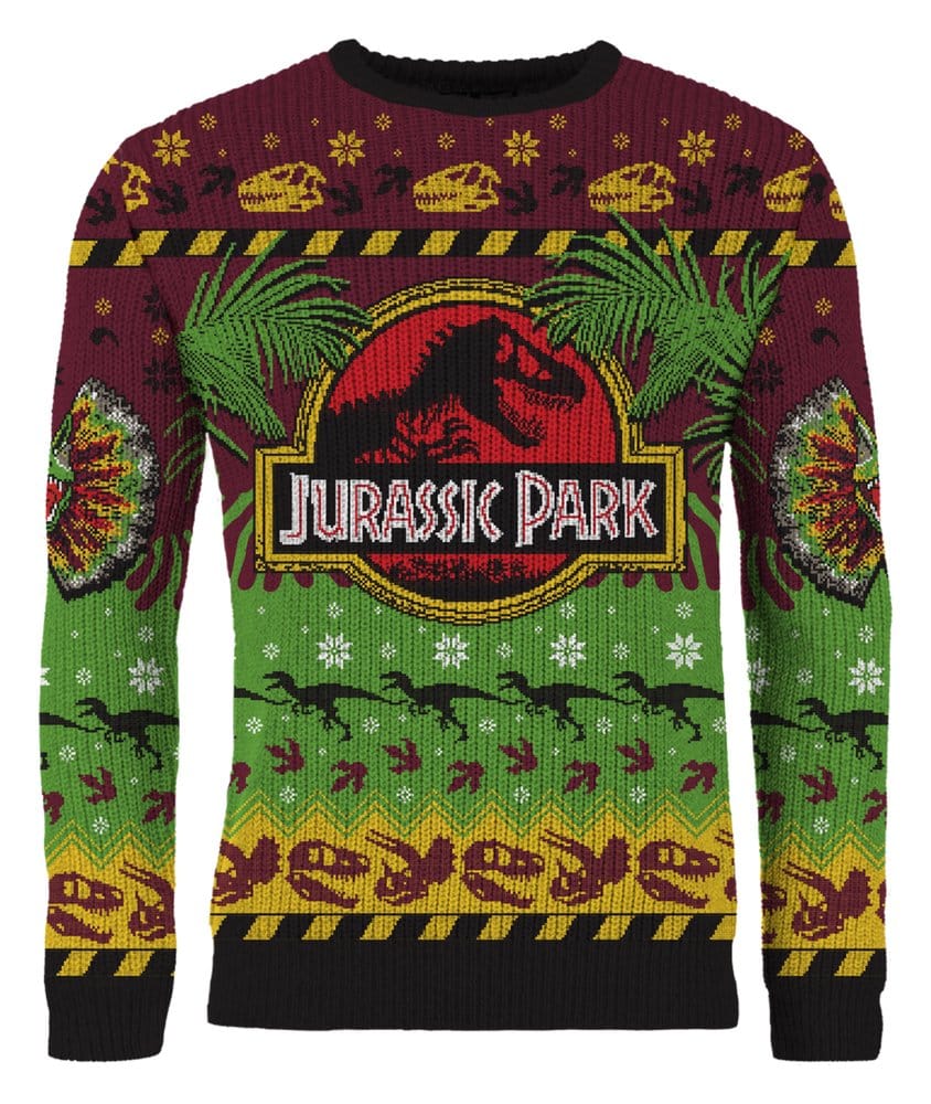 Maglione di Natale Jurassic Park Happy Rexmas Taglia M