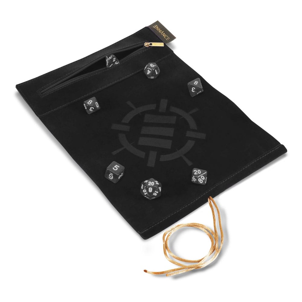 Enhance - Tabletop Roll on a Scroll Bag with Dice Black
