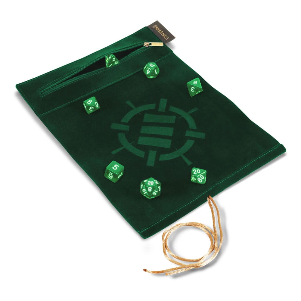 Enhance - Tabletop Roll on a Scroll Bag with Dice Green