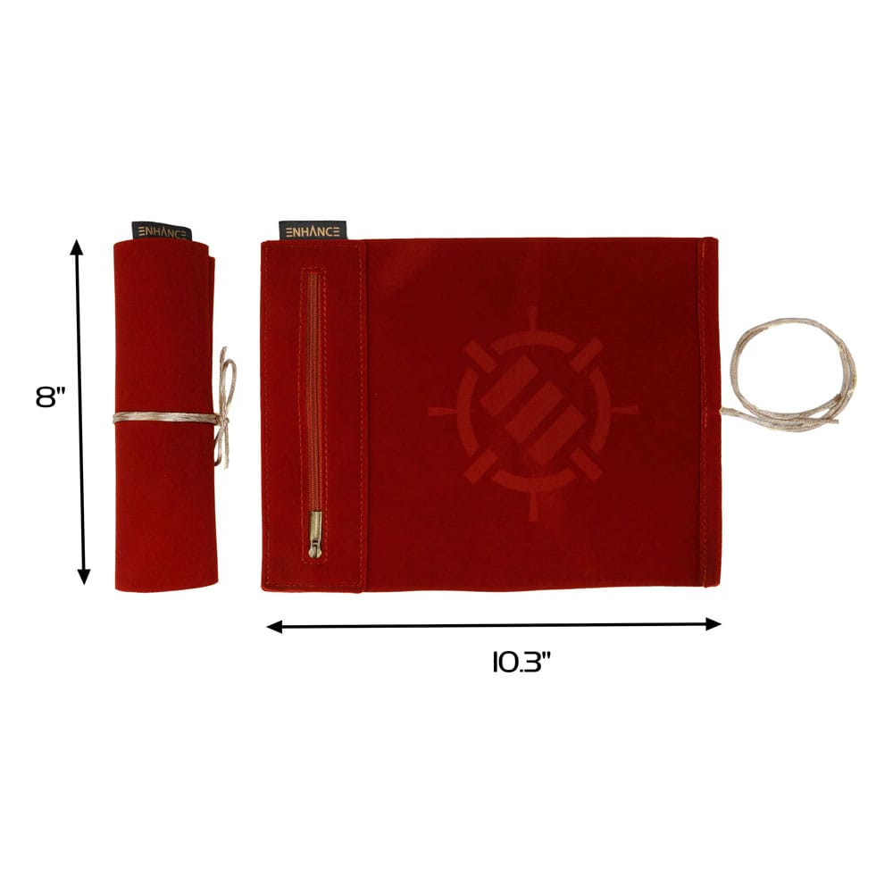 Enhance - Tabletop Roll on a Scroll Bag with Dice Red