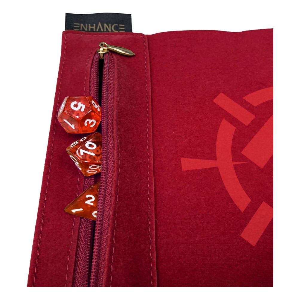 Enhance - Tabletop Roll on a Scroll Bag with Dice Red
