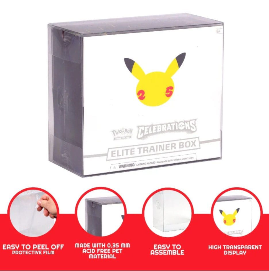 Evoretro - PET Protectors 5-Pack for Booster Boxes / Elite Trainer Boxes Ver. 2