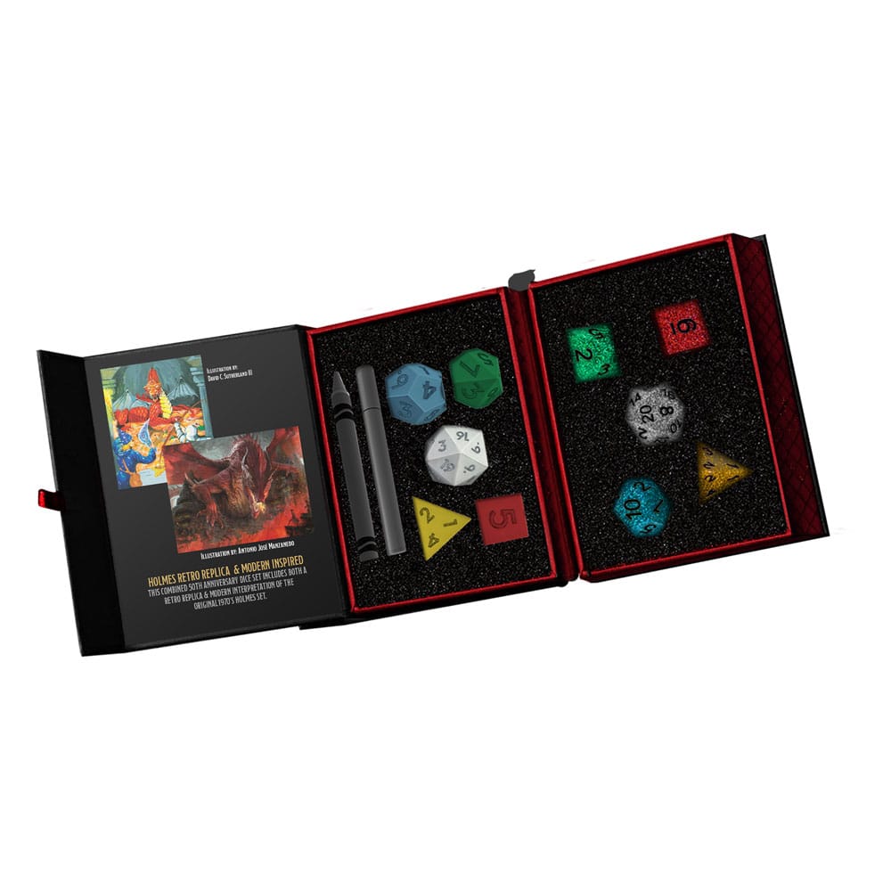 FanRoll - Dungeons & Dragons Dice Set - 50th Anniversary: Then & Now (Holmes Retro Replica & Modern Holmes Inspired)