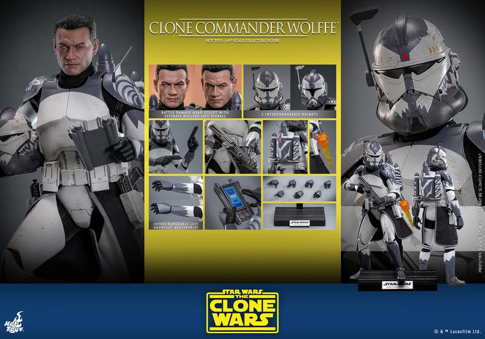 Star Wars: The Clone Wars – Action Figure 1/6 Clone Commander Wolffe 30 cm Hot Toys