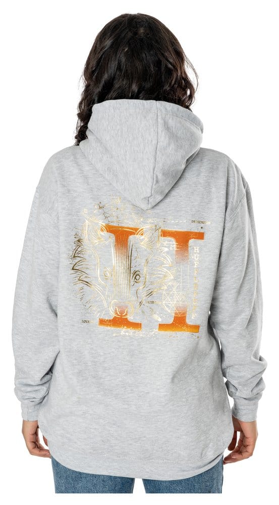 Felpa con cappuccio Harry Potter Hufflepuff Zodiac Taglia L