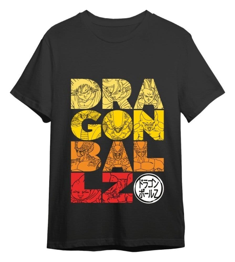 Maglietta Dragon Ball Letters nera taglia S Superplay