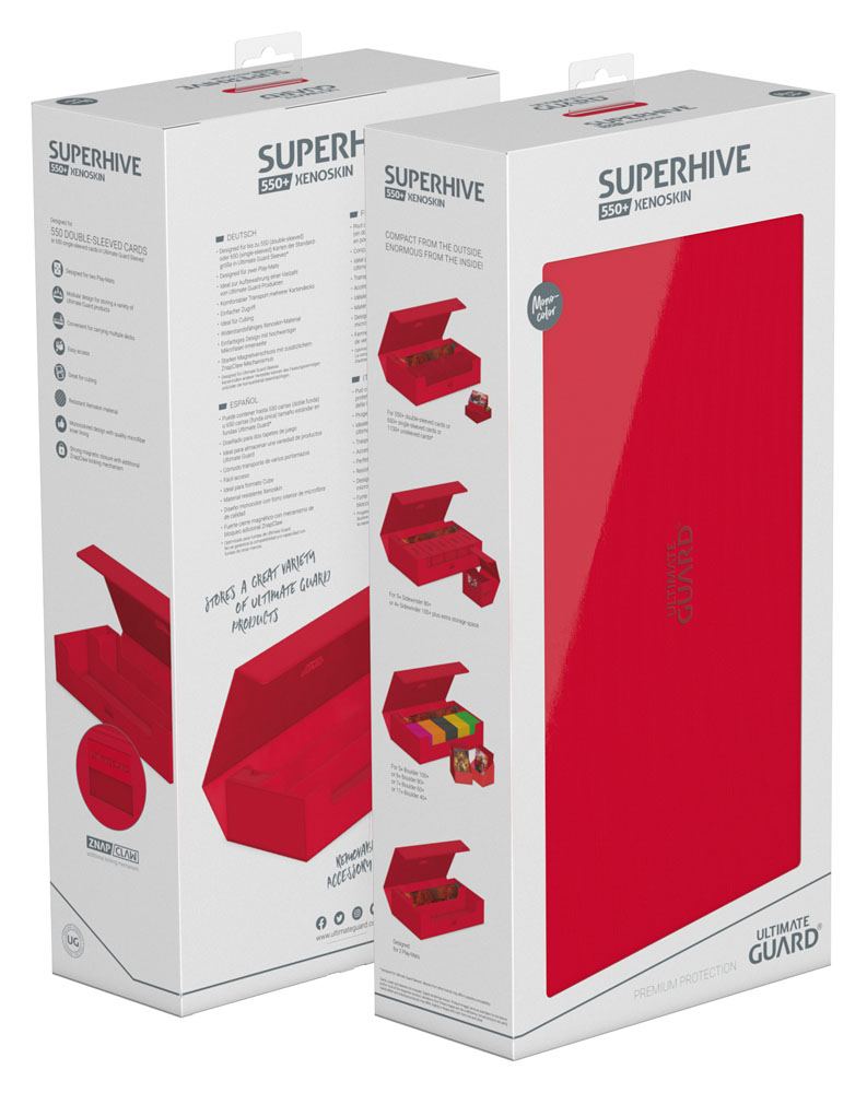 Ultimate Guard Superhive 550+ Xenoskin - Custodia portacarte rossa