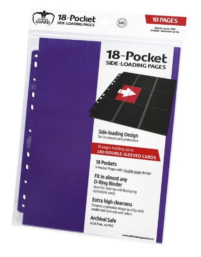 Ultimate Guard - 10 FOGLI - 18 TASCHE AD INSERIMENTO LATERALE - PURPLE
