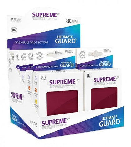 Ultimate Guard - Supreme UX Sleeves Standard Size Burgundy (80)