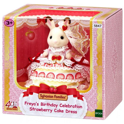 Sylvanian Families - Freya's Birthday Celebration Strawberry Cake Dress