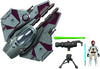 Hasbro - Star Wars Mission Fleet - Stellar Class Obi-WAN Kenobi Jedi e Starfighter 6 cm