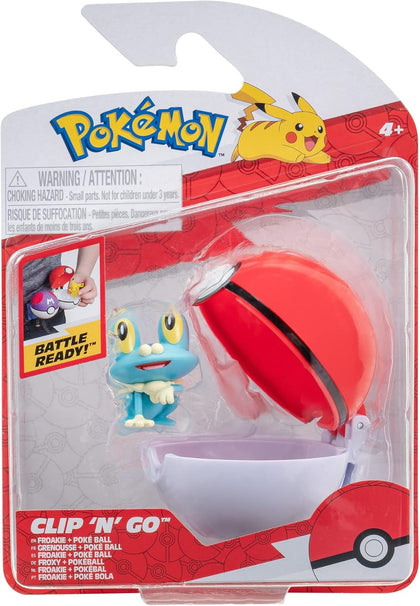 Pokémon - Clip N Go -  Froakie & Poké Ball