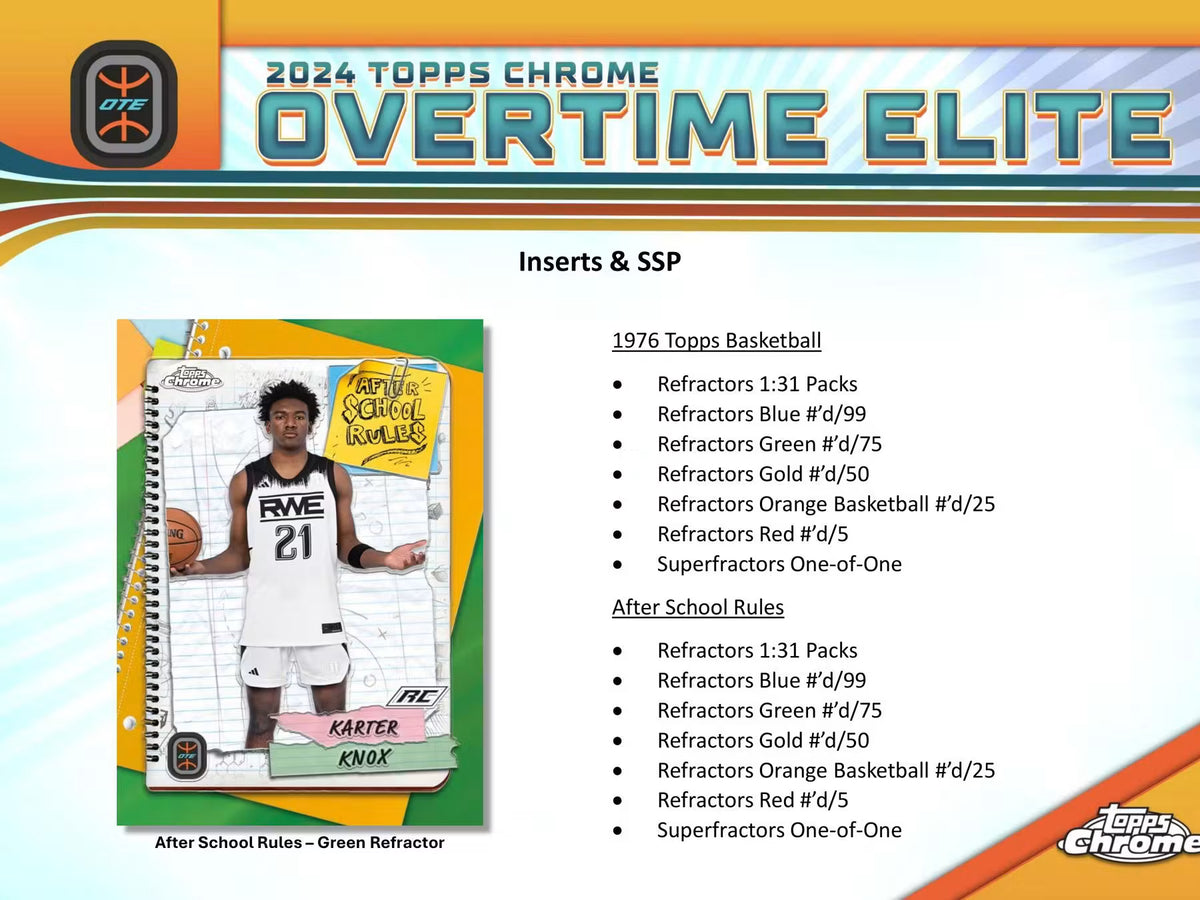Topps - Basketball - Overtime Elite Chrome - 2023/24