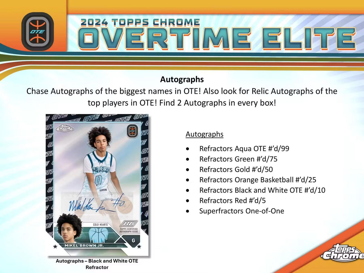 Topps - Basketball - Overtime Elite Chrome - 2023/24