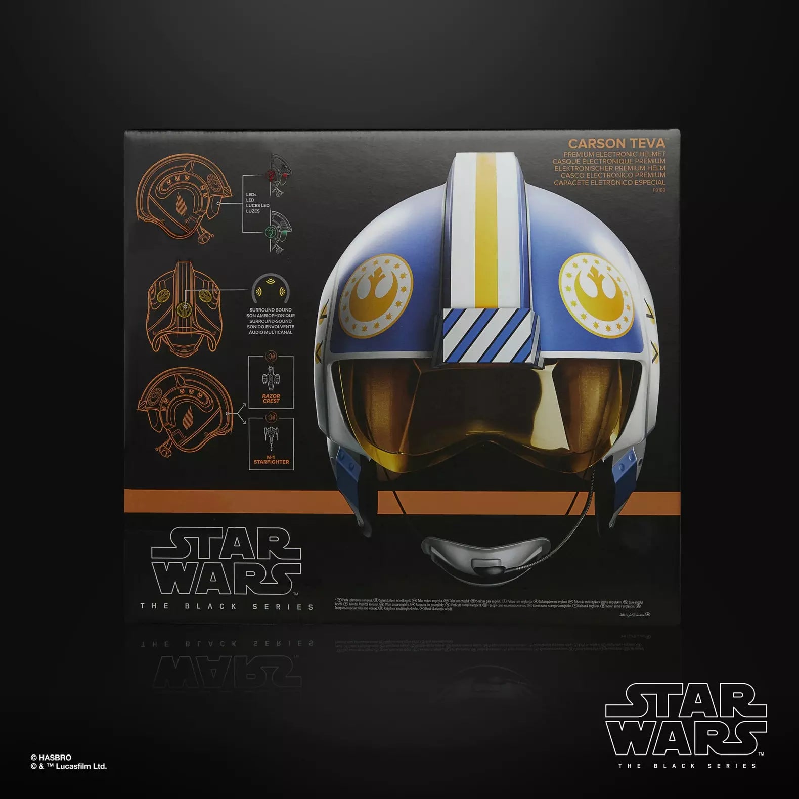 Hasbro - Star Wars - The Black Series - Casco Elettronico Di Carson Teva