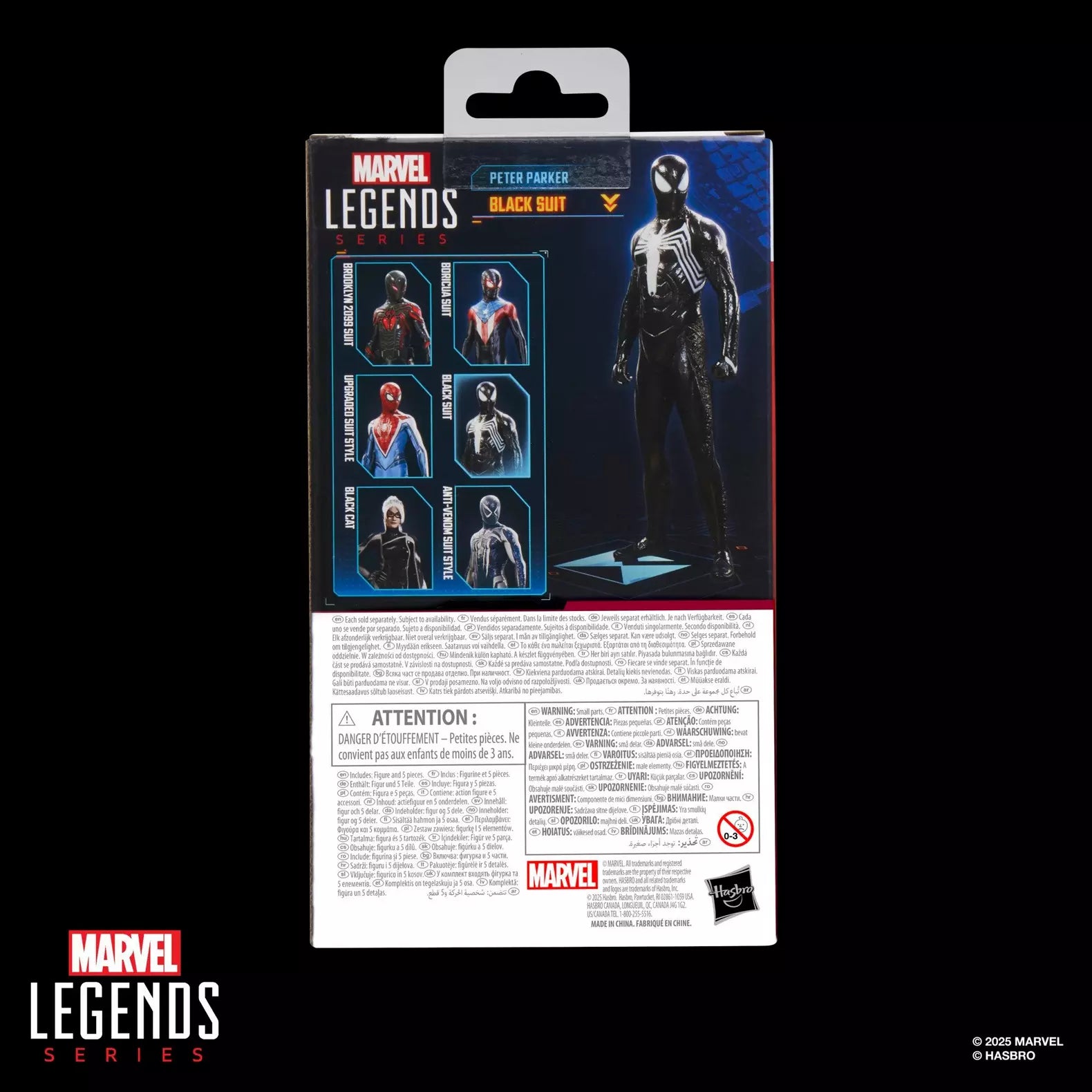 Hasbro - Marvel Legends Series - Gamerverse, Peter Parker con tuta nera