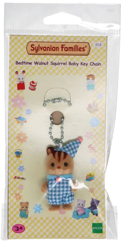 Sylvanian Families - Bedtime Walnut Squirrel Baby Key Chain