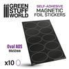 Greestuff World - Oval Magnetic Sheet SELF-ADHESIVE - 90x52mm
