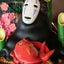 Diorama Senza Volto con secchio dorato e bambù di La città incantata Studio Ghibli Benelic