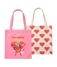 Set 2 Borse Tote DC Comics Superman e Supergirl Cerdá