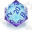 CritStones D20 Liquid Core Moonlight Mystery Dado 3 cm Glassstaff
