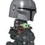 Star Wars: The Mandalorian and Grogu POP! Rides Deluxe Figure in Vinile Bobblehead - Il Mandaloriano con Grogu su AT-RT dell'Impero Remnant, 9 cm, Funko