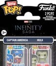 Marvel Bitty POP! Mini-Figures 2-Pack Cap & Hulk – Funko, 2 cm