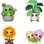 Funko POP! Flora Black Friday 4 Pack – Piante Kawaii, Action Figure in Vinile 9 cm