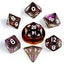 FanRoll Mini Dice Set Stardust Supervolcano, set di 7 dadi poliedrici da 10 mm