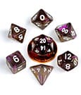 FanRoll Mini Dice Set Stardust Supervolcano, set di 7 dadi poliedrici da 10 mm