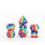 Set di 7 Dadi in Silicone Sharp Edge Rainbow FanRoll