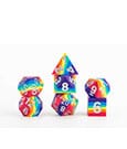 Set di 7 Dadi in Silicone Sharp Edge Rainbow FanRoll