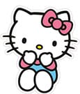 Cuscino Sanrio Hello Kitty con Pantaloni Blu 36 cm Herding