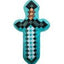 Cuscino decorativo a forma di Spada di Diamante Minecraft 45 cm Halantex