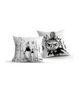 Cuscino Moomin bianco e nero 40 x 40 cm Halantex