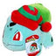 Peluche Pokémon Bulbasaur invernale con cappello di Natale 20 cm Jazwares