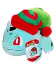 Peluche Pokémon Bulbasaur invernale con cappello di Natale 20 cm Jazwares