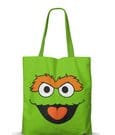 Borsa della spesa FAN con volto di Oscar the Grouch – Sesame Street – Karactermania