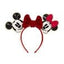 Cerchietto per capelli Mickey & Minnie con fiocco in maglia Loungefly Disney