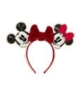 Cerchietto per capelli Mickey & Minnie con fiocco in maglia Loungefly Disney