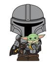 The Mandalorian e Grogu Calamita 3D in PVC Star Wars Monogram
