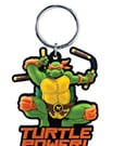 Tartarughe Ninja Portachiavi a Clip in PVC Soft Touch Michelangelo - Monogram Int.